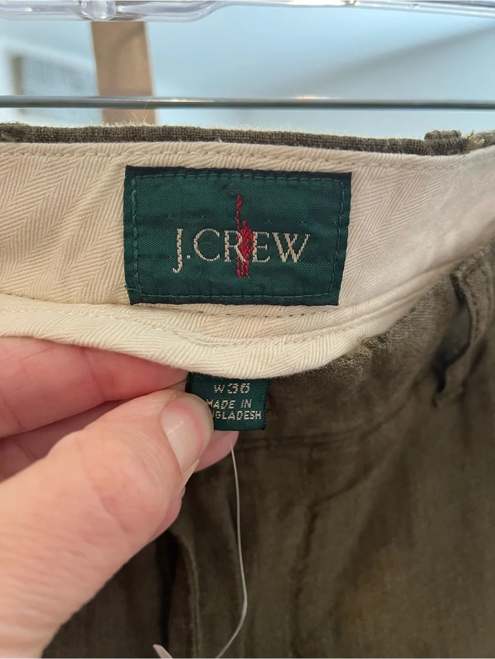 J. Crew Men's Brown Linen-Blend Chinos